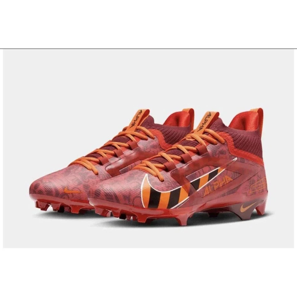 Nike Football Cleats Men Size 9 Alpha Menace 4 Elite‎ NRG Red Orange FQ4046-600